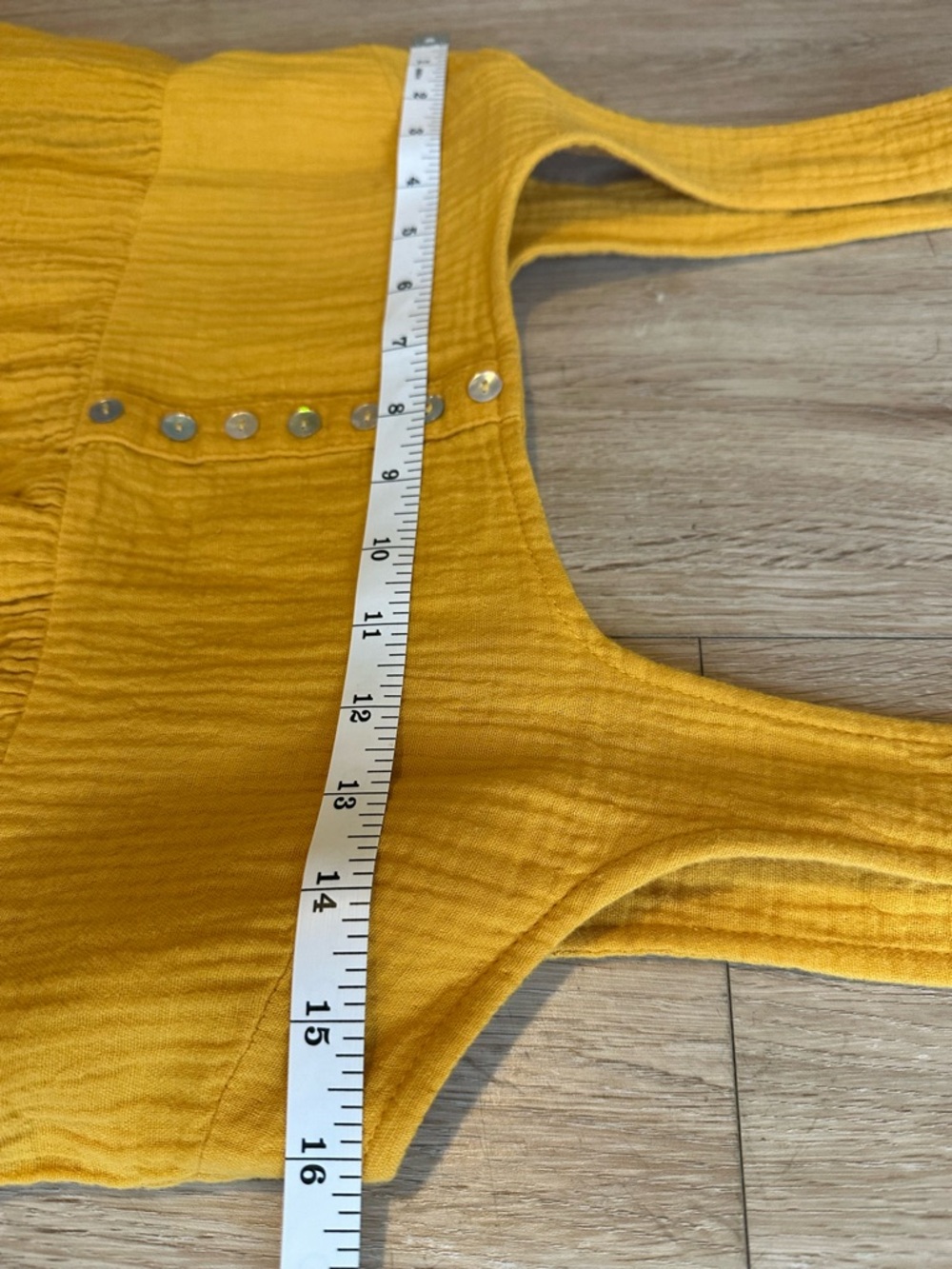 Urban Outfitters Mustard Tiered Baby Doll Mini Dress- Cottage -Prairie - Picture 4 of 7